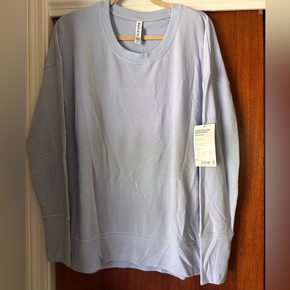 Athleta Coaster Luxe Sweatshirt, size LT, brand new